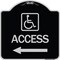 Signmission Access W/ Updated Isaand Left Arrow Heavy-Gauge Aluminum Architectural Sign, 18" H, BS-1818-24358 A-DES-BS-1818-24358 - alternate 1